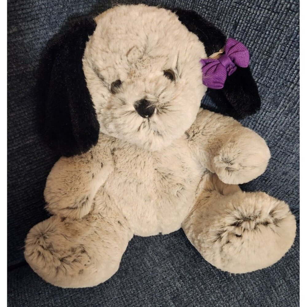 Gabitoy Puppy Dog Plush  With Black Floppy Ears 10 Inch Toy Very Soft Stuffed